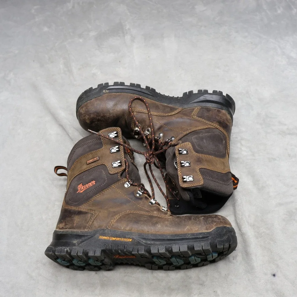 Danner Mens 9 Work Boots Brown Crafter 8 Leather Waterproof 800g Insulated Trail